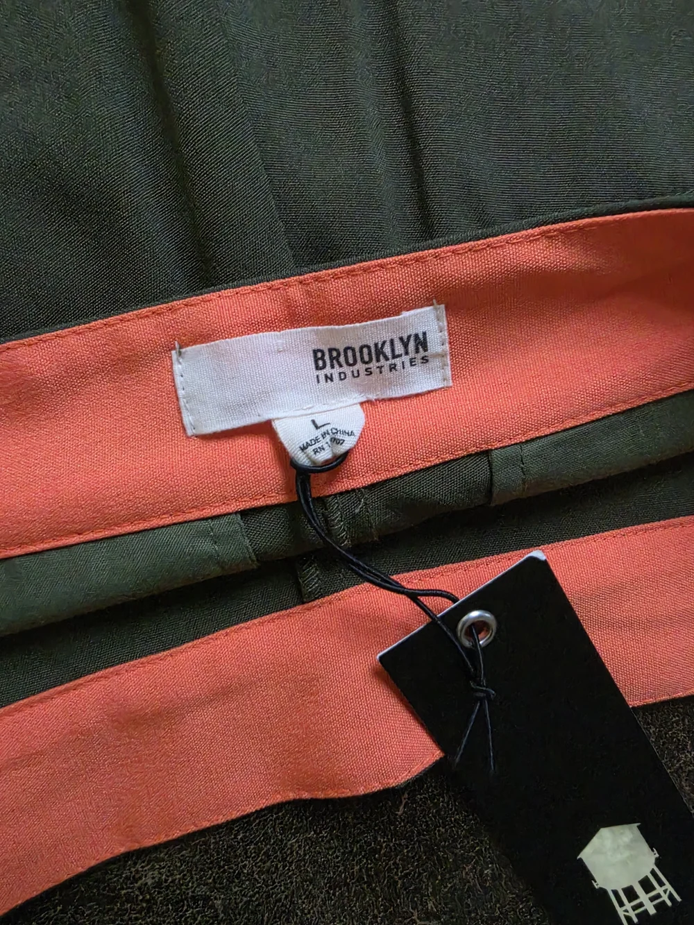 NWT Brooklyn Industries Olive Green Asymmetrical Wrap Mini Skort - Size L